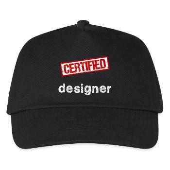 Designer - Kinder Basecap - Schwarz - Vorne