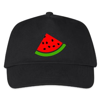 Wassermelone Melone - Kinder Basecap - Schwarz - Vorne