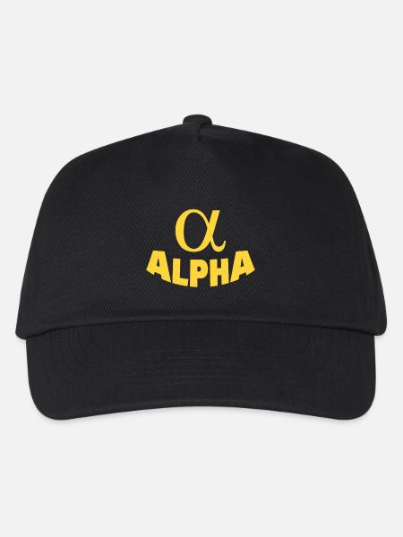 ALPHA - Kinder Basecap - Schwarz