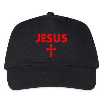 jesus kreuz - Kinder Basecap - Schwarz - Vorne