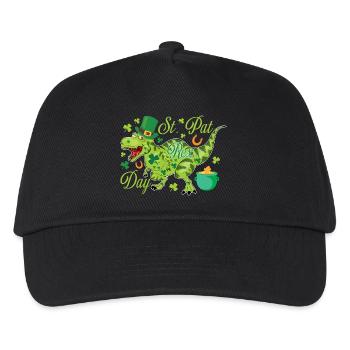 T-Rex de la Saint-Patrick - Casquette de baseball Enfant - noir - Devant