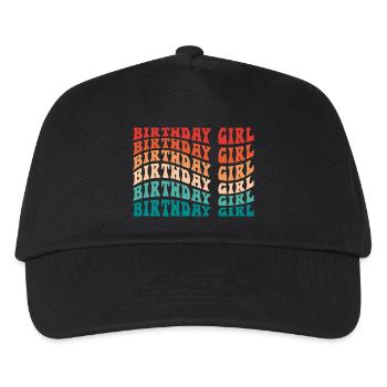 Fille d’anniversaire pour les tout-petits filles Mignon Groovy - Casquette de baseball Enfant - noir - Devant
