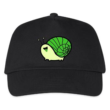 schnecke comic - Kinder Basecap - Schwarz - Vorne