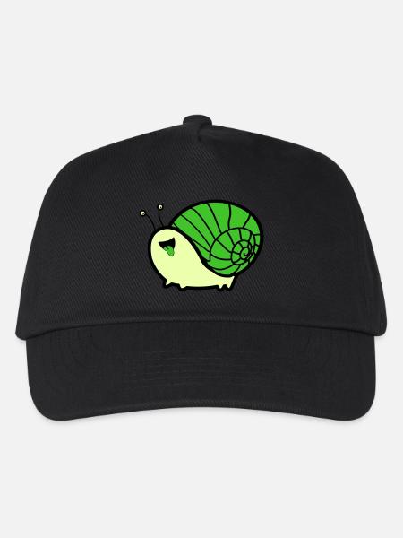 schnecke comic - Kinder Basecap - Schwarz