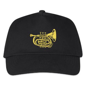 Trompette - Casquette de baseball Enfant - noir - Devant