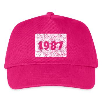Jahr 1987 - Kinder Basecap - Fuchsia - Vorne