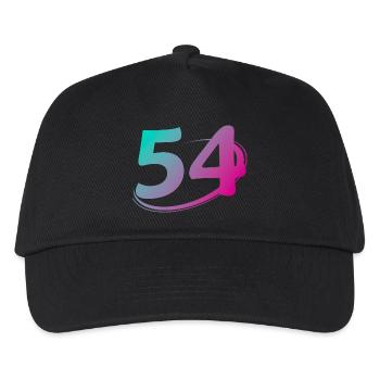 Number 54 multicolor - Kids’ Baseball Cap - black - Front
