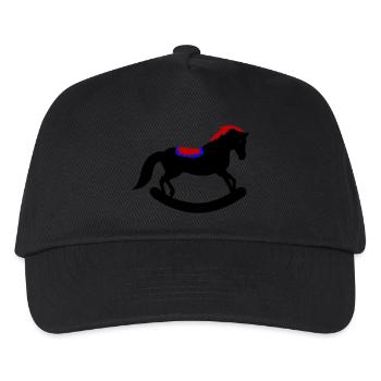 Cheval à bascule - Casquette de baseball Enfant - noir - Devant