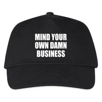 mind your own damn business - Kinder Basecap - Schwarz - Vorne