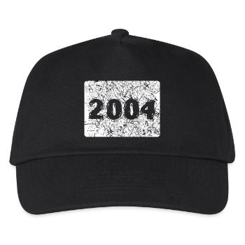 Zahl 2004 - Kinder Basecap - Schwarz - Vorne