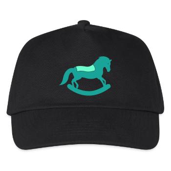Cheval à bascule - Casquette de baseball Enfant - noir - Devant