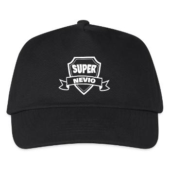 Nevio als Vorname - Kinder Basecap - Schwarz - Vorne