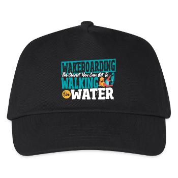 Wasserski Sport Wassersport Wakeboarden Wakeboar - Kinder Basecap - Schwarz - Vorne
