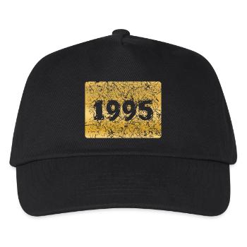 Zahl 1995 - Kinder Basecap - Schwarz - Vorne