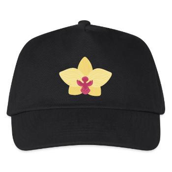 Orchidée jaune - Casquette de baseball Enfant - noir - Devant