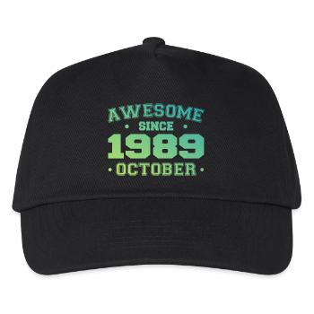 Oktober 1989 - Oktober 1989 Geburtstagsgeschenk - Kinder Basecap - Schwarz - Vorne
