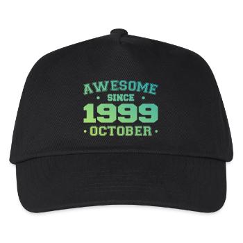 Oktober 1999 - Oktober 1999 Geburtstagsgeschenk - Kinder Basecap - Schwarz - Vorne