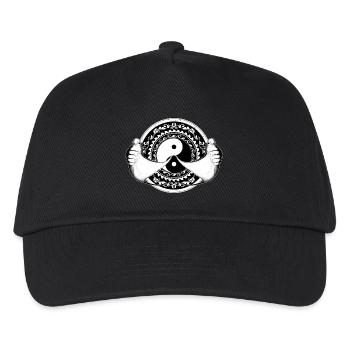 Yin Yang Mantarochen - Kinder Basecap - Schwarz - Vorne