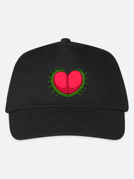 Venus Flytrap Heart - Kids’ Baseball Cap - black