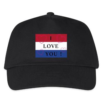 Holland / Netherlands / Pays-Bas Flag / Drapeau - Kids’ Baseball Cap - black - Front