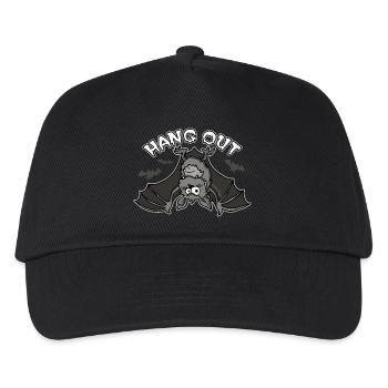 Hang out Fledermaus - Kinder Basecap - Schwarz - Vorne