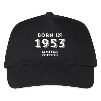 Date of birth, year of birth, 1953 - Kids’ Baseball Cap - black - Front