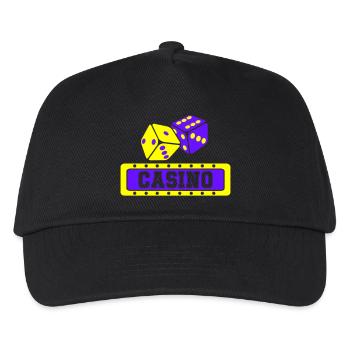 Würfel Casino - Kinder Basecap - Schwarz - Vorne