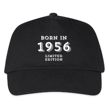 1956, date of birth, year of birth - Kids’ Baseball Cap - black - Front