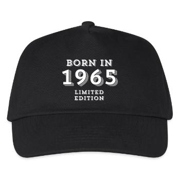 1965, date of birth, born in 1965 - Kids’ Baseball Cap - black - Front