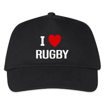 I love Rugby - Kids’ Baseball Cap - black - Front