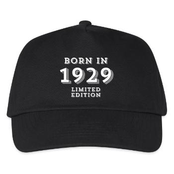 1929, 95 years, year of birth, date of birth - Kids’ Baseball Cap - black - Front