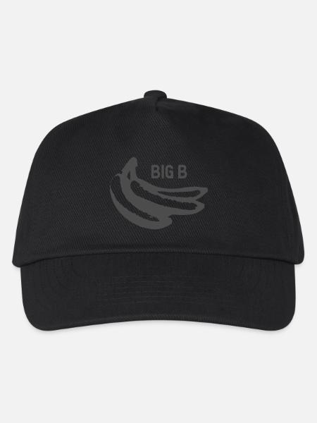 Bananen Stil - BIG B - Kinder Basecap - Schwarz