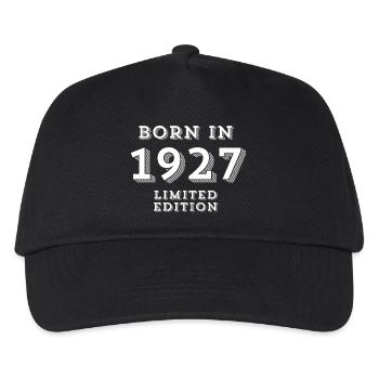 Date of birth, year of birth, 97 years - Kids’ Baseball Cap - black - Front