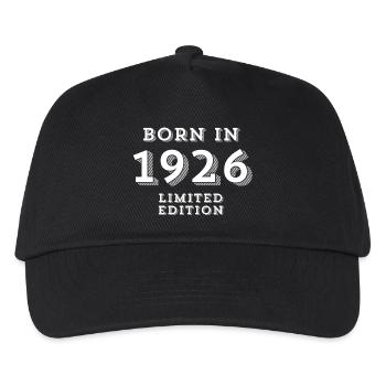 1926, date of birth, year of birth - Kids’ Baseball Cap - black - Front