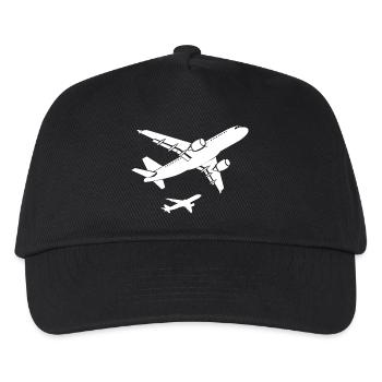 Flugzeuge Zeichnung - Kinder Basecap - Schwarz - Vorne