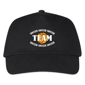 SOCCER TEAM - Kids’ Baseball Cap - black - Front