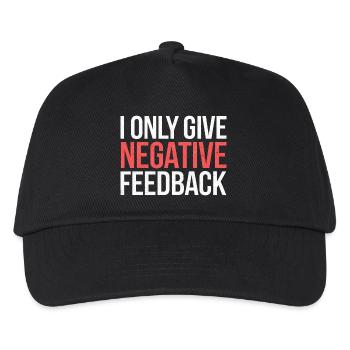 I Only Give Negative Feedback 2 - Kinder Basecap - Schwarz - Vorne