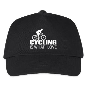 Fahrradfahren ist was ich liebe - Kinder Basecap - Schwarz - Vorne