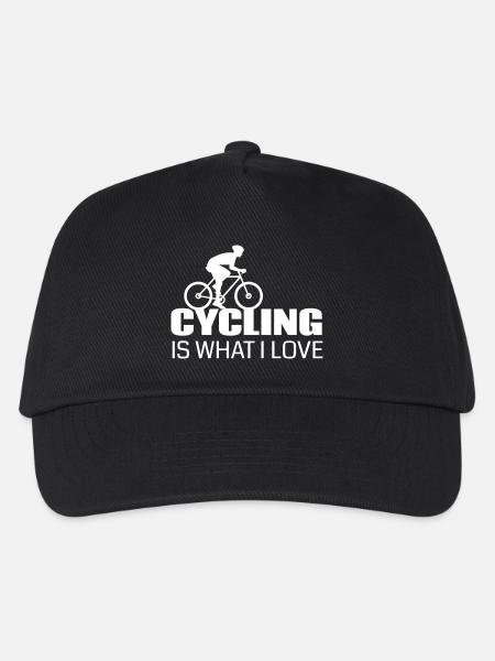 Fahrradfahren ist was ich liebe - Kinder Basecap - Schwarz