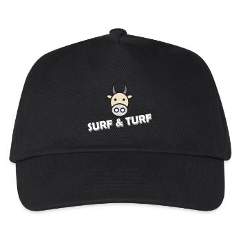 SURF & TURF - Kinder Basecap - Schwarz - Vorne