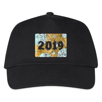 Zahl 2019 - Kinder Basecap - Schwarz - Vorne