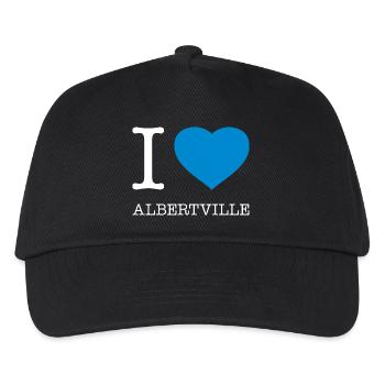 I LOVE ALBERTVILLE - Kinder Basecap - Schwarz - Vorne