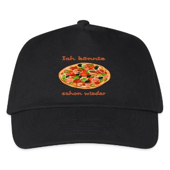 Lebendige Pizza mit frischen Zutaten - Kinder Basecap - Schwarz - Vorne