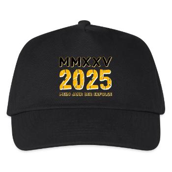2025 – Mein Jahr der Erfolge - Kinder Basecap - Schwarz - Vorne