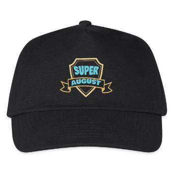 Geschenk für August - Kinder Basecap - Schwarz - Vorne