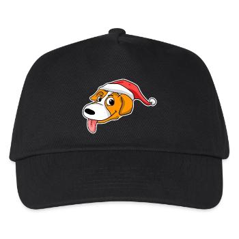 Christmas Dog Head Hat - Kids’ Baseball Cap - black - Front