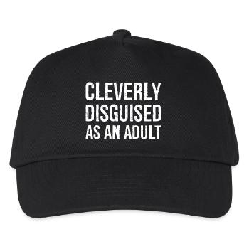 habilement déguisé en adulte - Casquette de baseball Enfant - noir - Devant