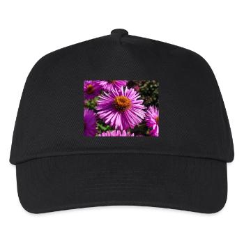 Italienische Gänseblümchen (auf Deutsch Berg-Aster Aster amellus - Kinder Basecap - Schwarz - Vorne