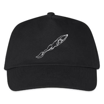Swimmer Woman Drawing - Kids’ Baseball Cap - black - Front