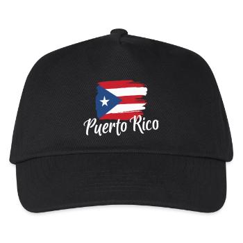 Puerto Rico Flag Brushstroke - Kids’ Baseball Cap - black - Front
